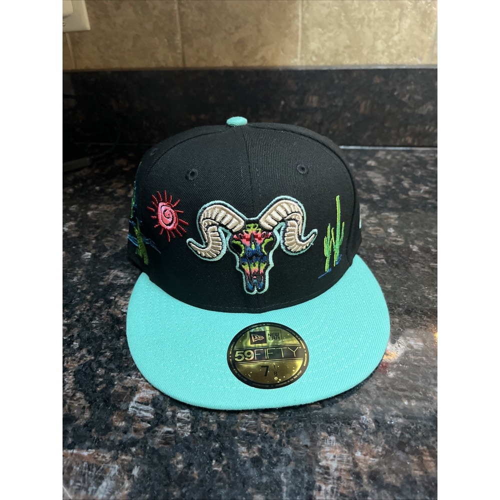 New Era 59FIFTY Hartford Yard Goats Teal Black Desert Fitted Cap/Hat Size 7 1/8